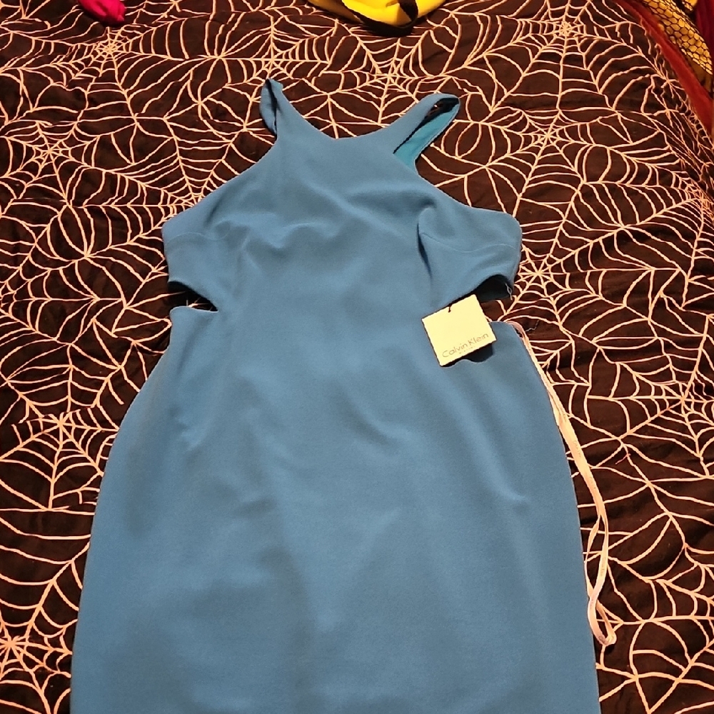 Vintage Calvin Klein Maxi Dress With Side Cut-outs, BNWT 10